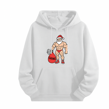 Muscle Santa Gains Christmas Hoodie