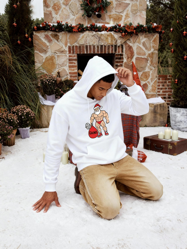 Muscle Santa Gains Christmas Hoodie