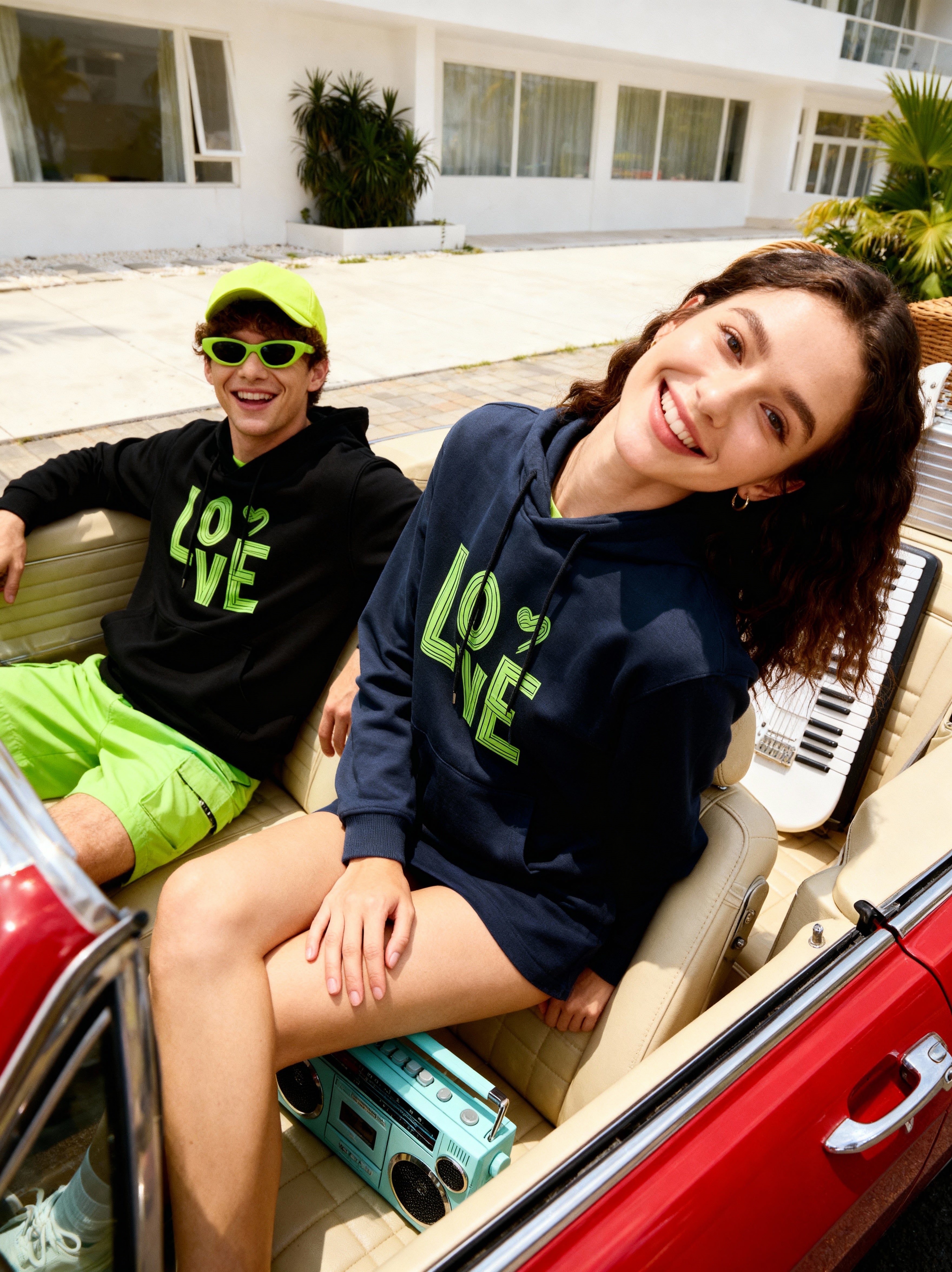 Vibe Love Couples Hoodie
