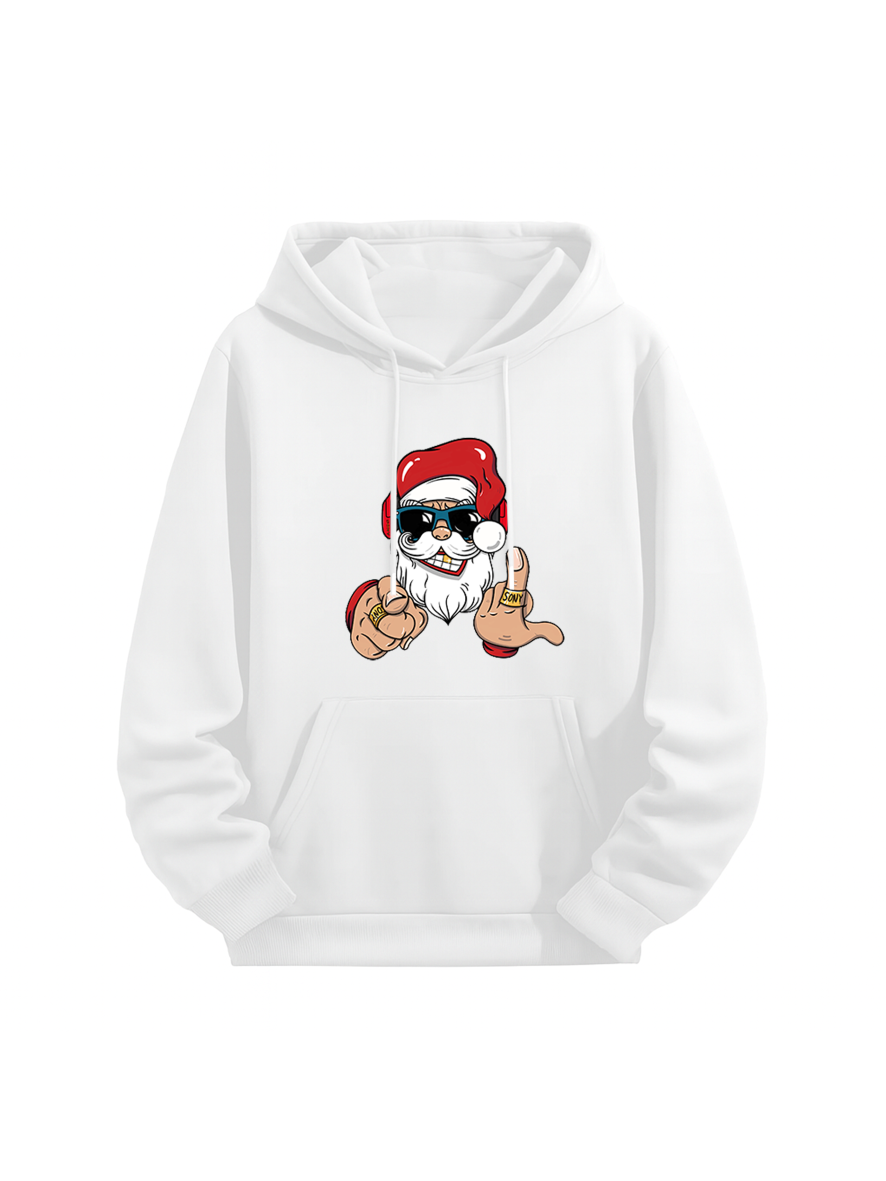 Trendy Santa Christmas Theme Hoodie