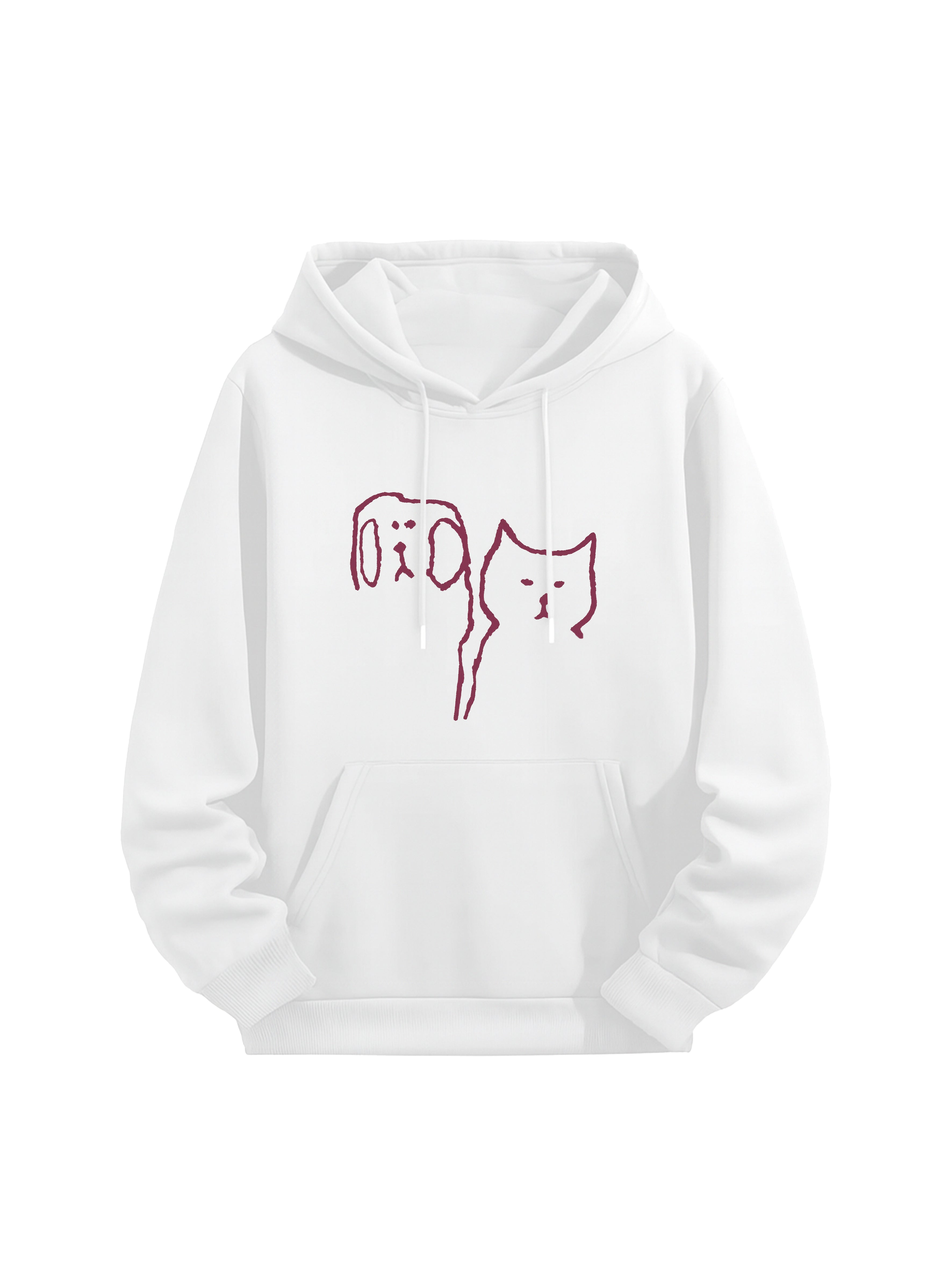 Couple’s Dog & Cat Graphic Hoodies