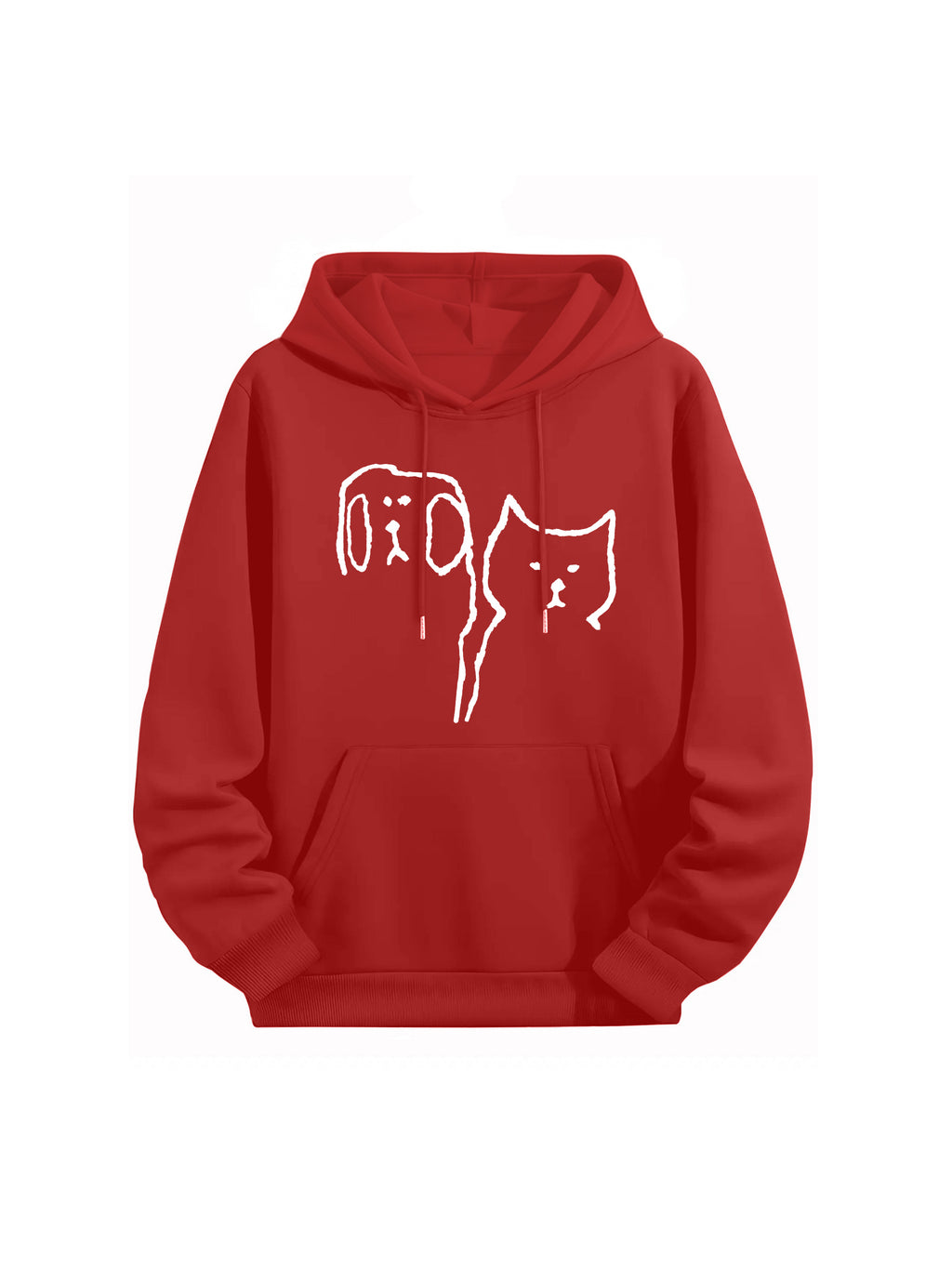 Couple’s Dog & Cat Graphic Hoodies