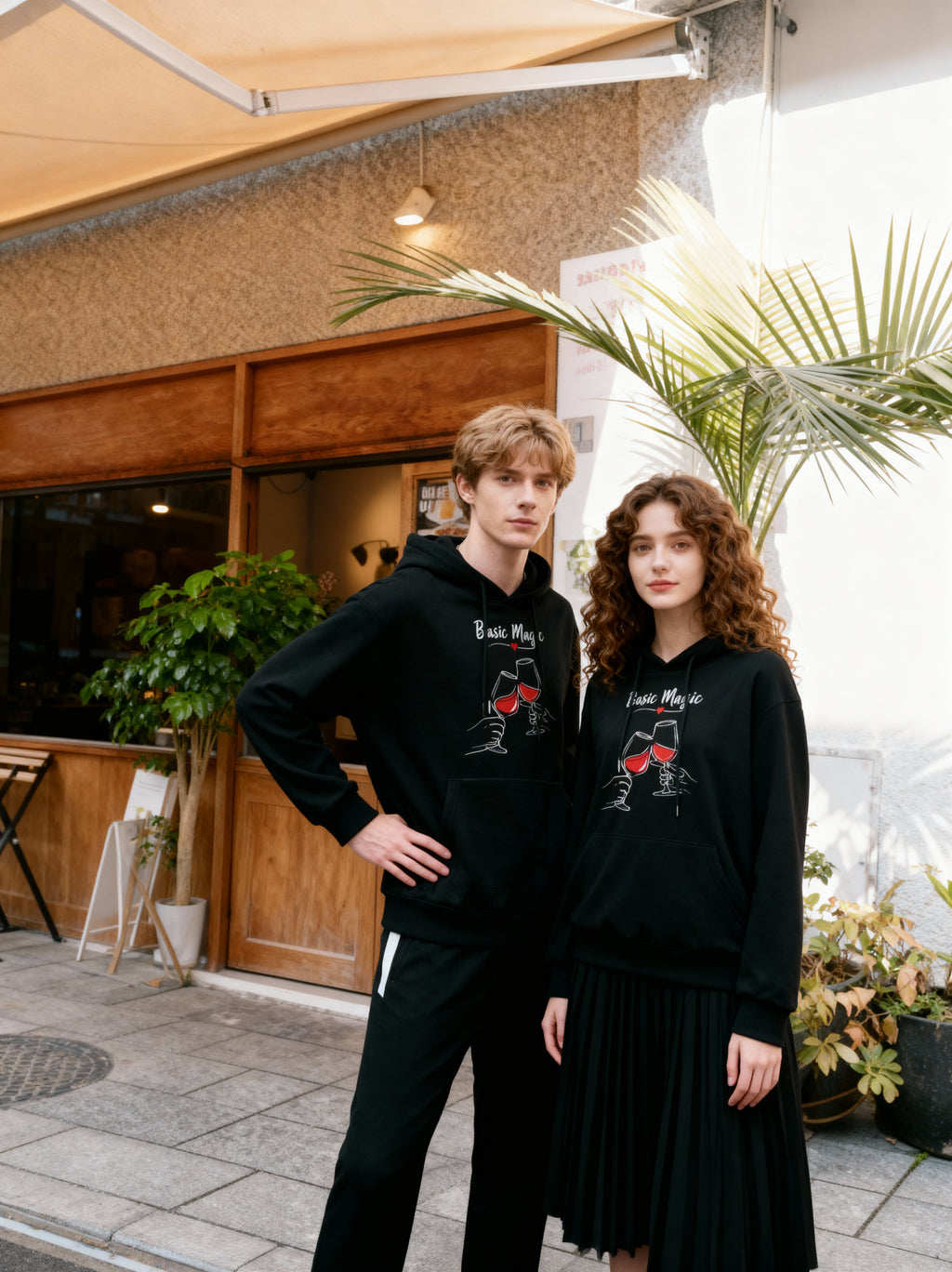 Wine Toast Love Couple Hoodies