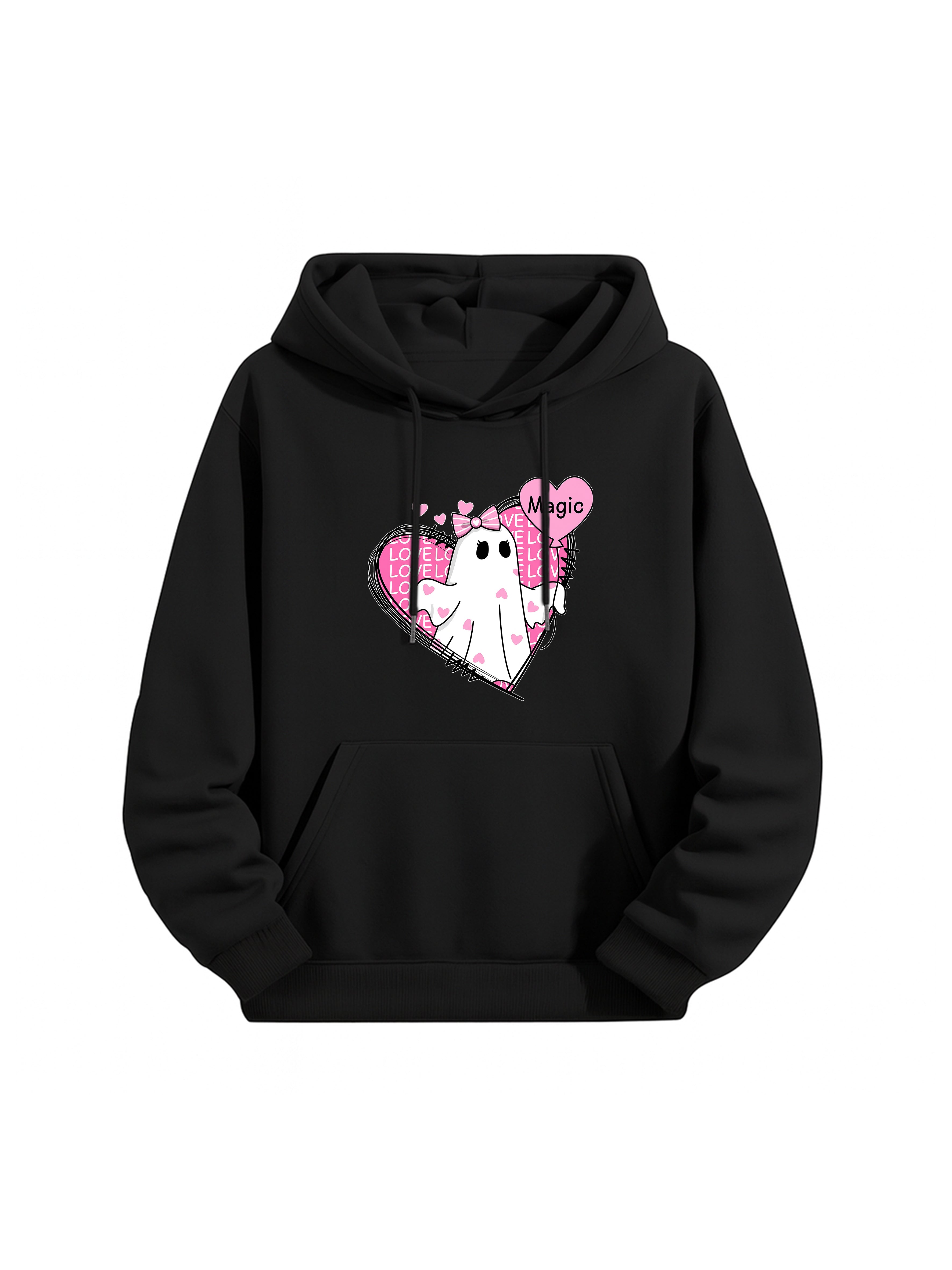 Ghost & Heart Graphic Couple Hoodies
