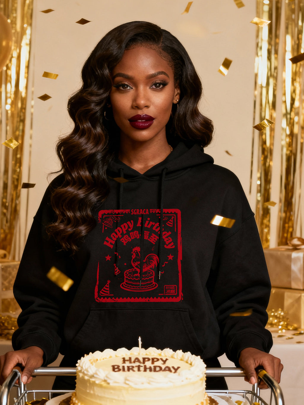 Chinese Rooster Zodiac Birthday Hoodie