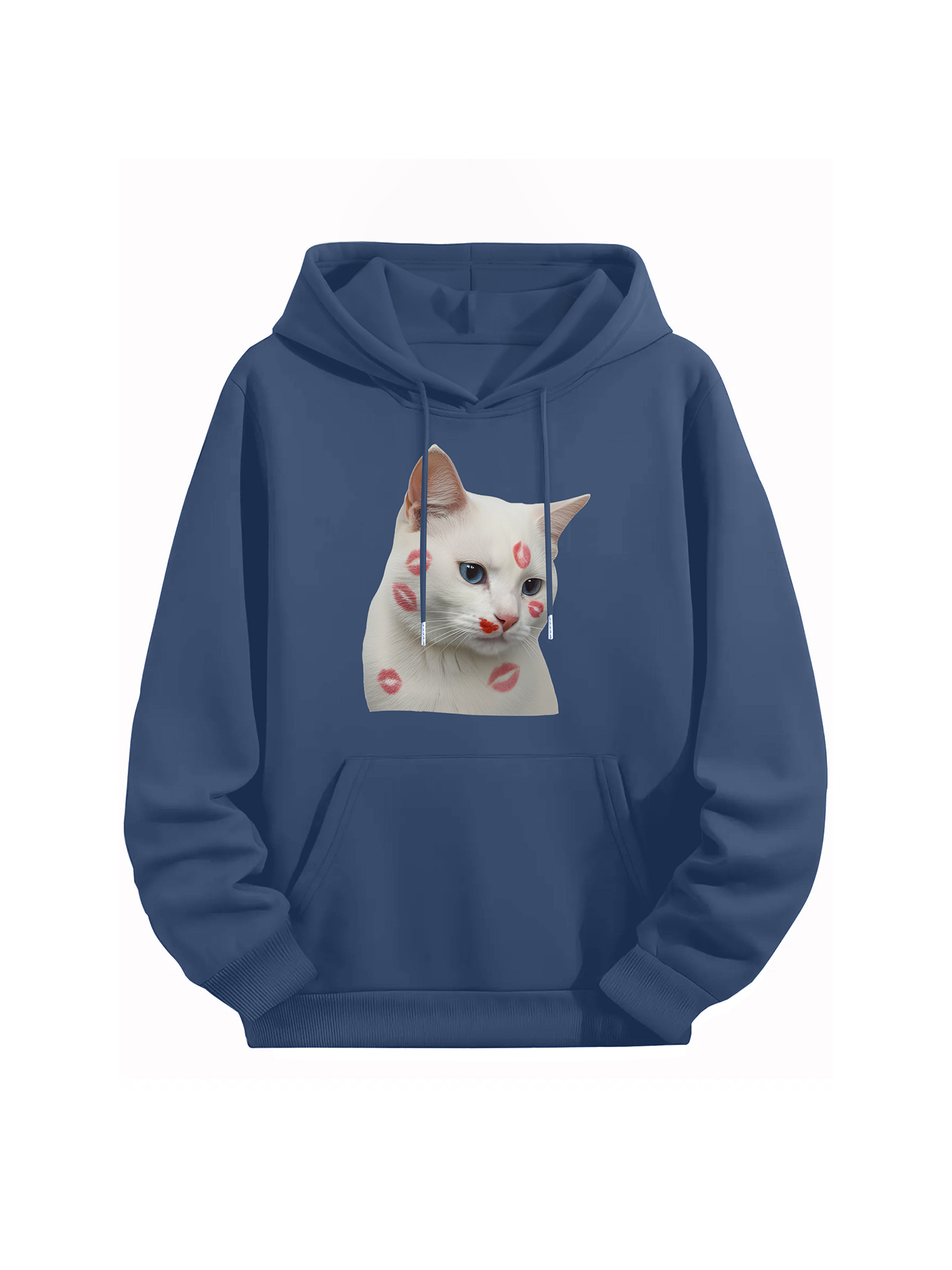 Kissed Cat Graphic Hoodie