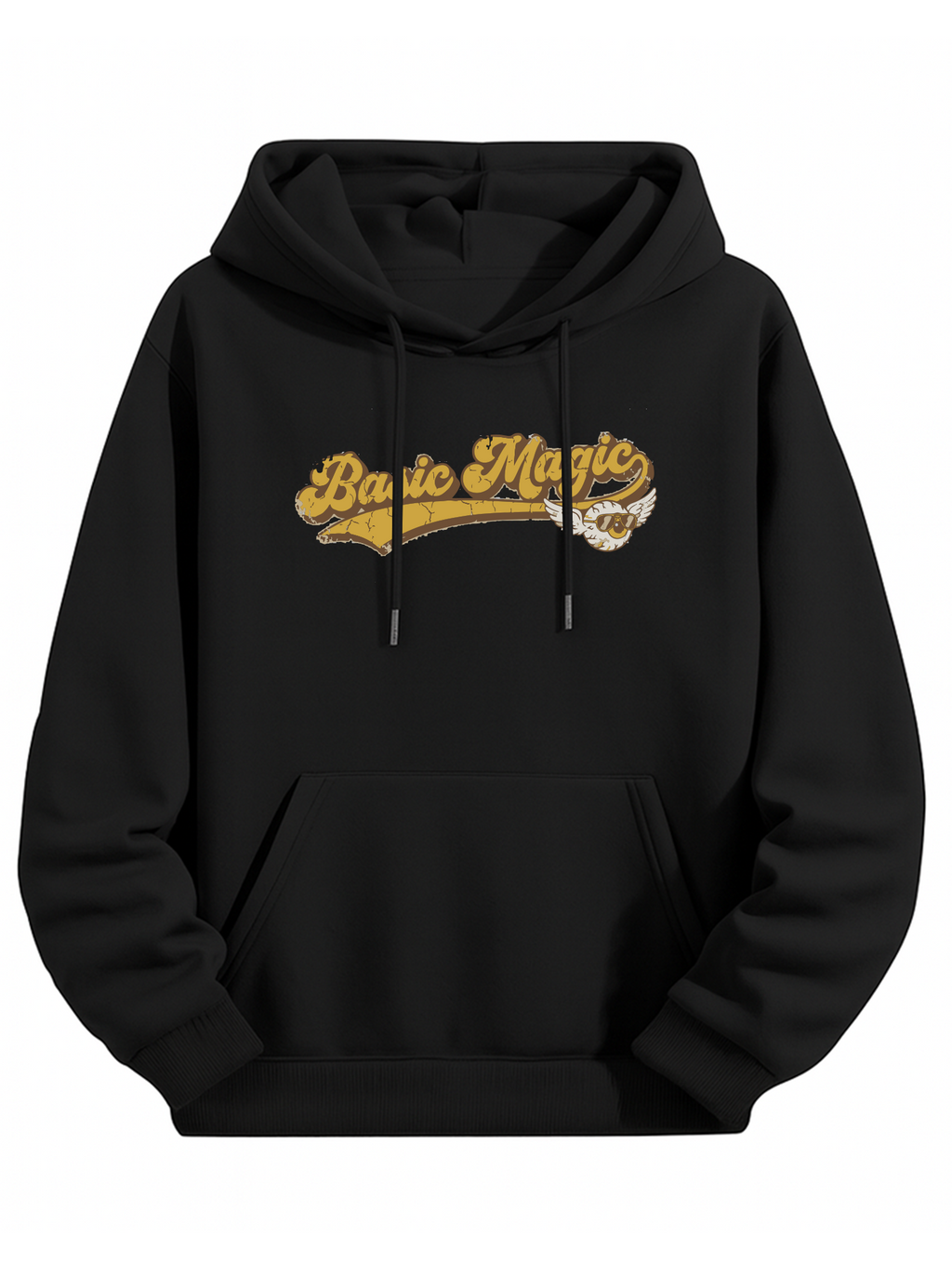 Basic Magic Retro Logo Casual Hoodie