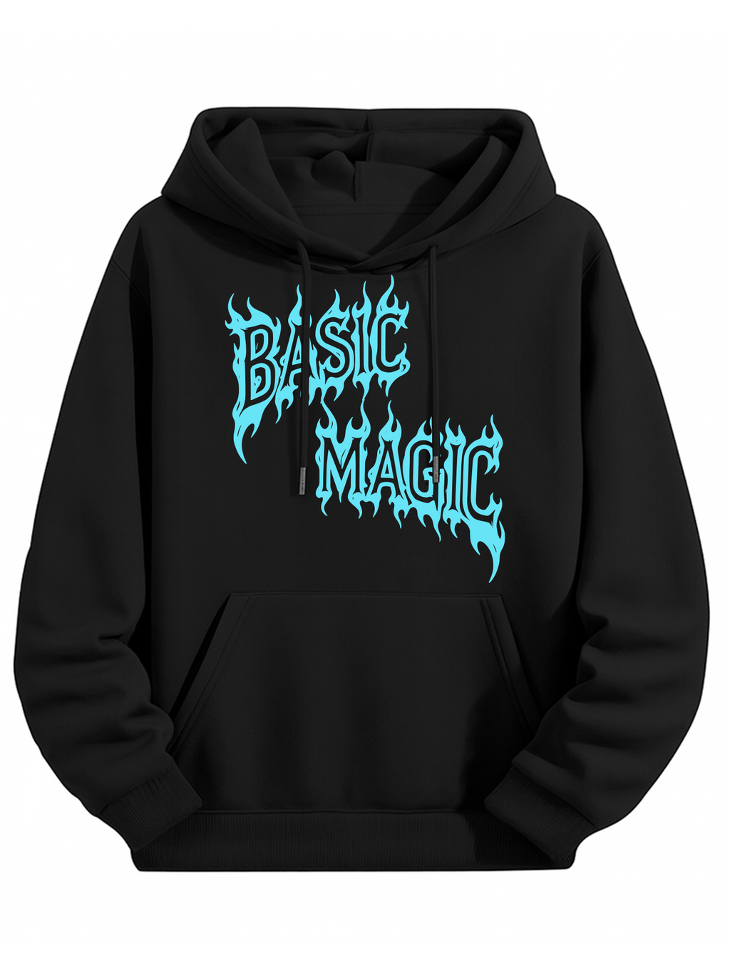BASICMAGIC Cozy Edgy Cat Eyes Black Hoodie