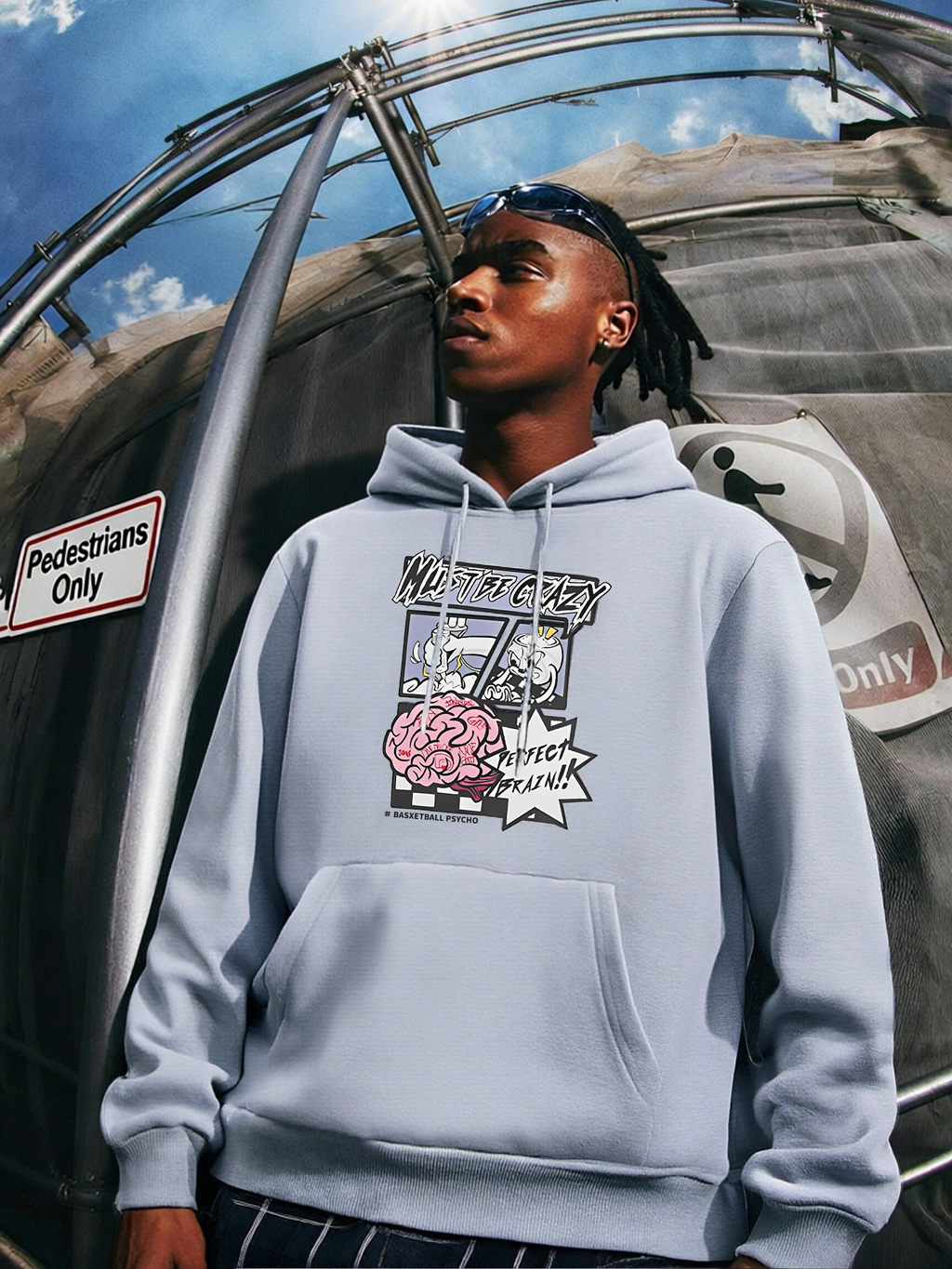 Comic Cyber Brain Urban Hoodie