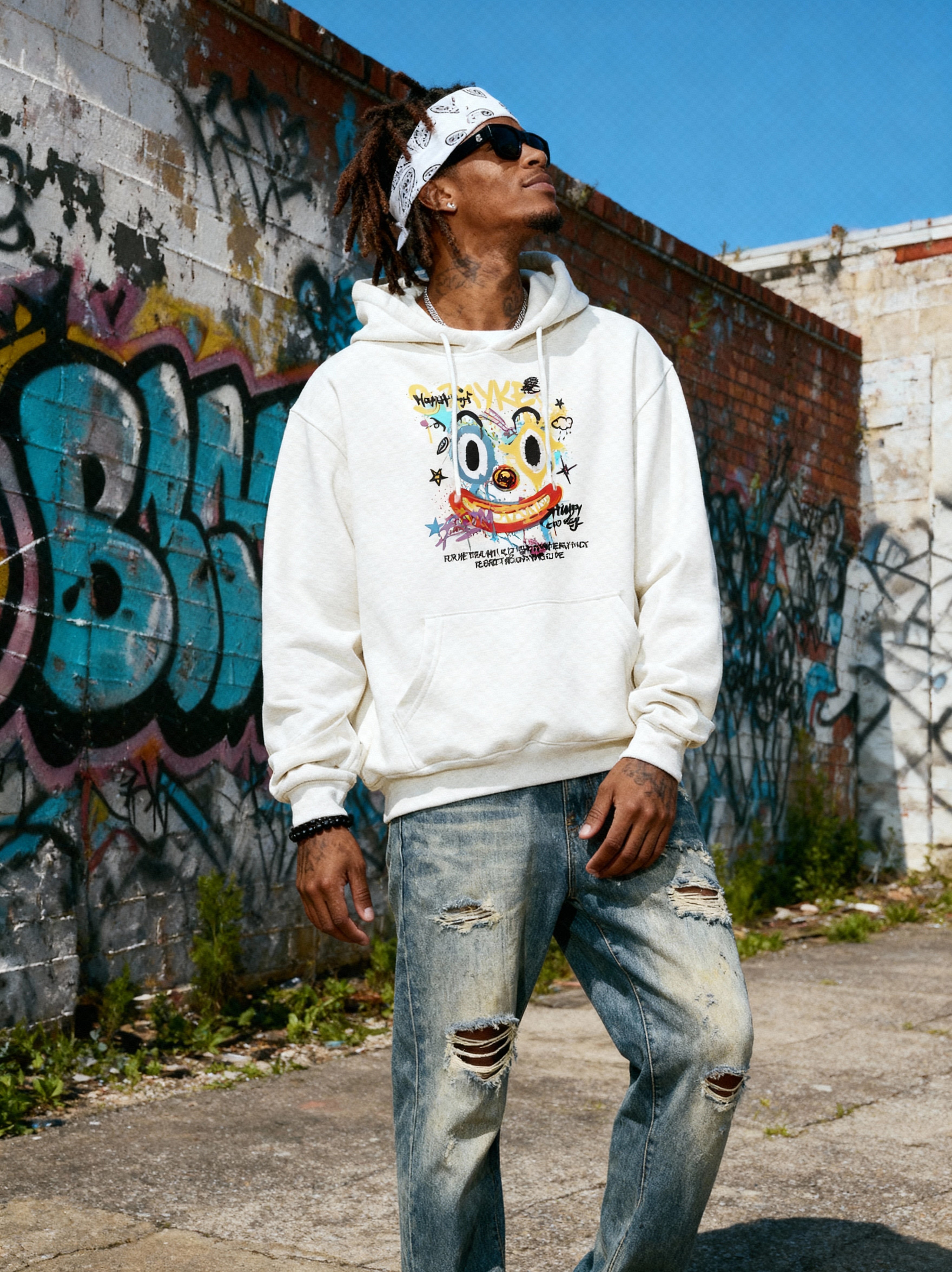 Graffiti Clown Statement Hoodie