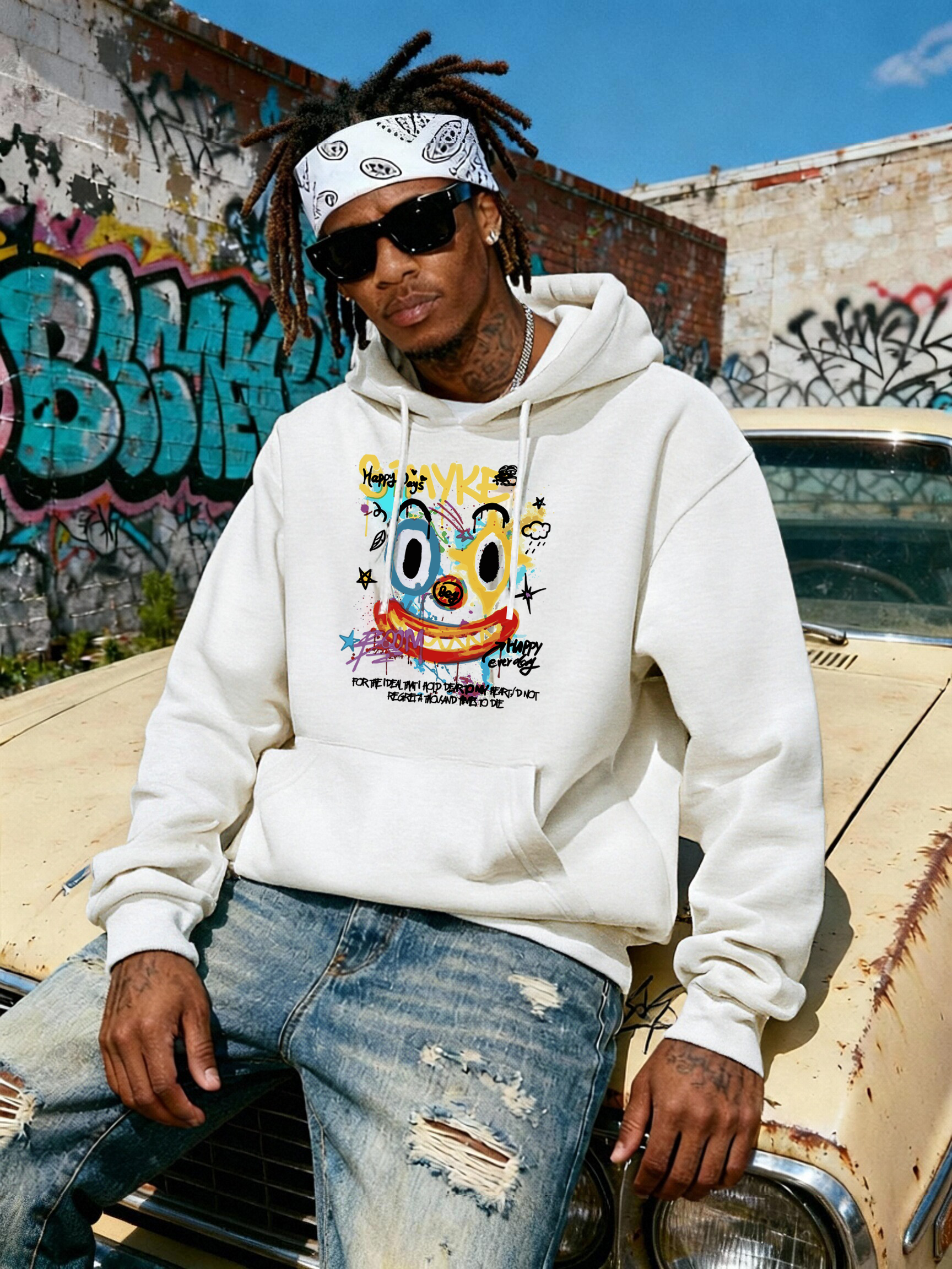 Graffiti Clown Statement Hoodie