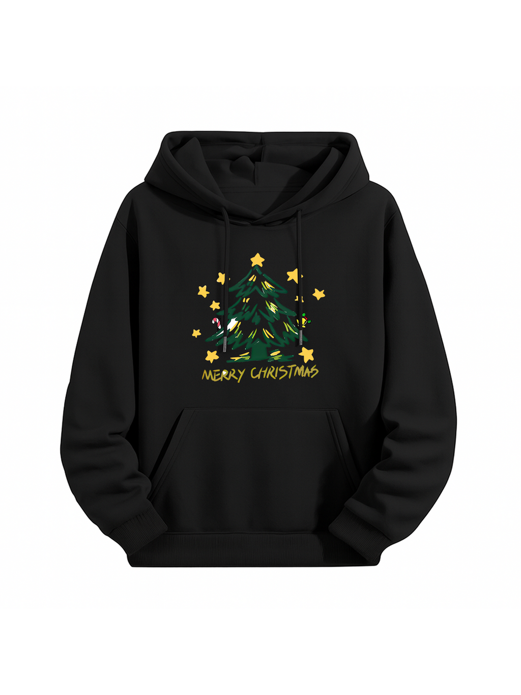 Christmas Retro “Tree & Stars” Graphic Hoodie