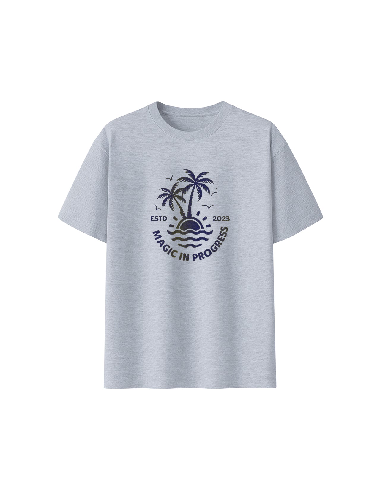 "Magic In Progress" Tropical Graphic T shirt