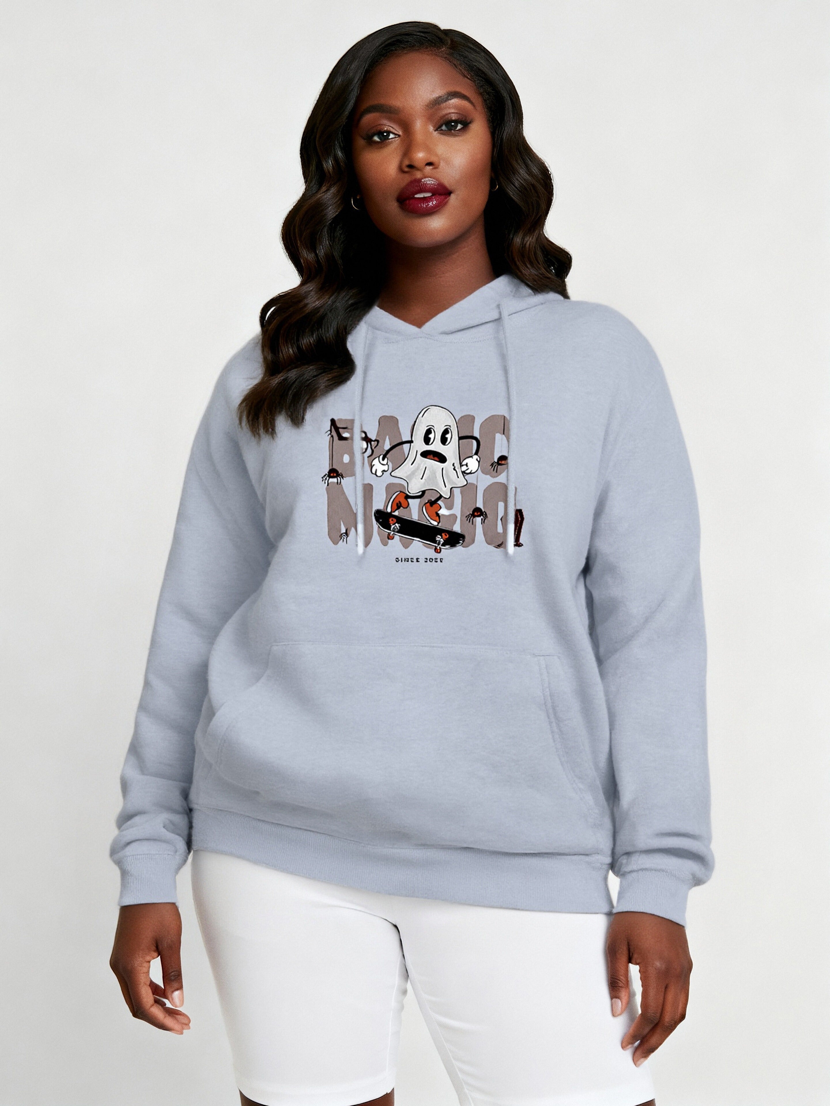 sic Magic Skate Ghost Playful Retro Hoodie