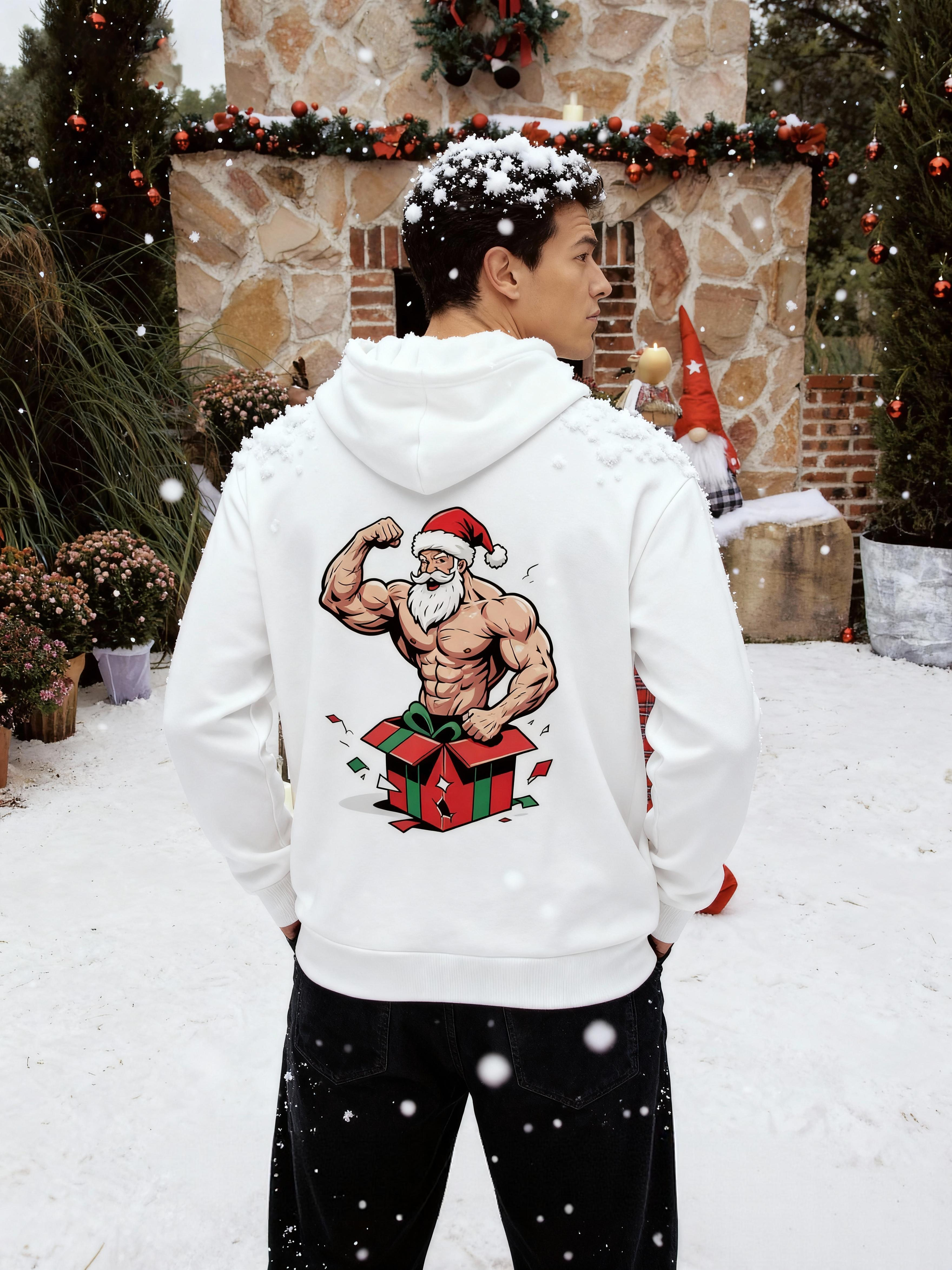 Muscular Santa Christmas Hoodie