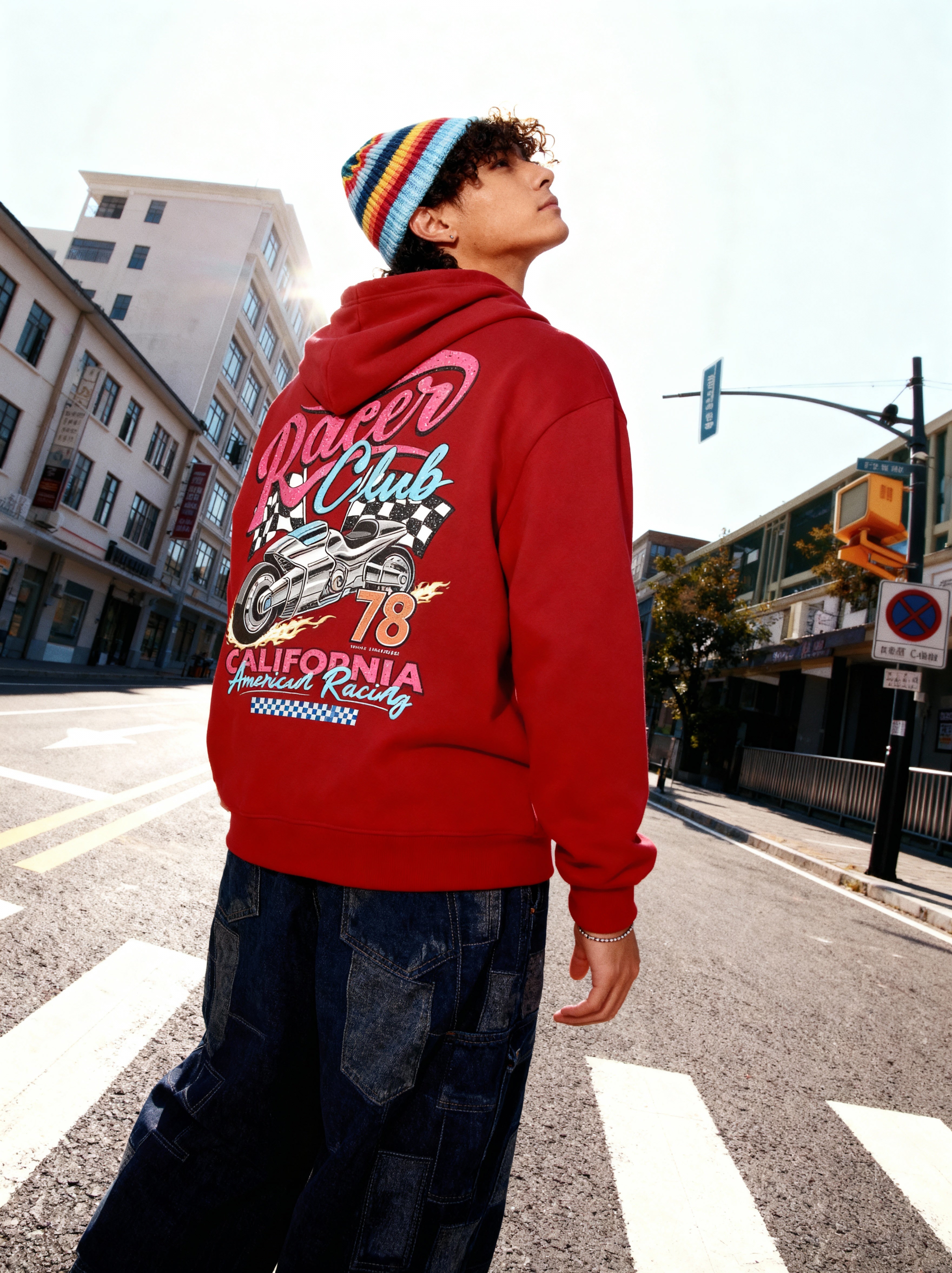 Racer Club Graphic Street Hoodie