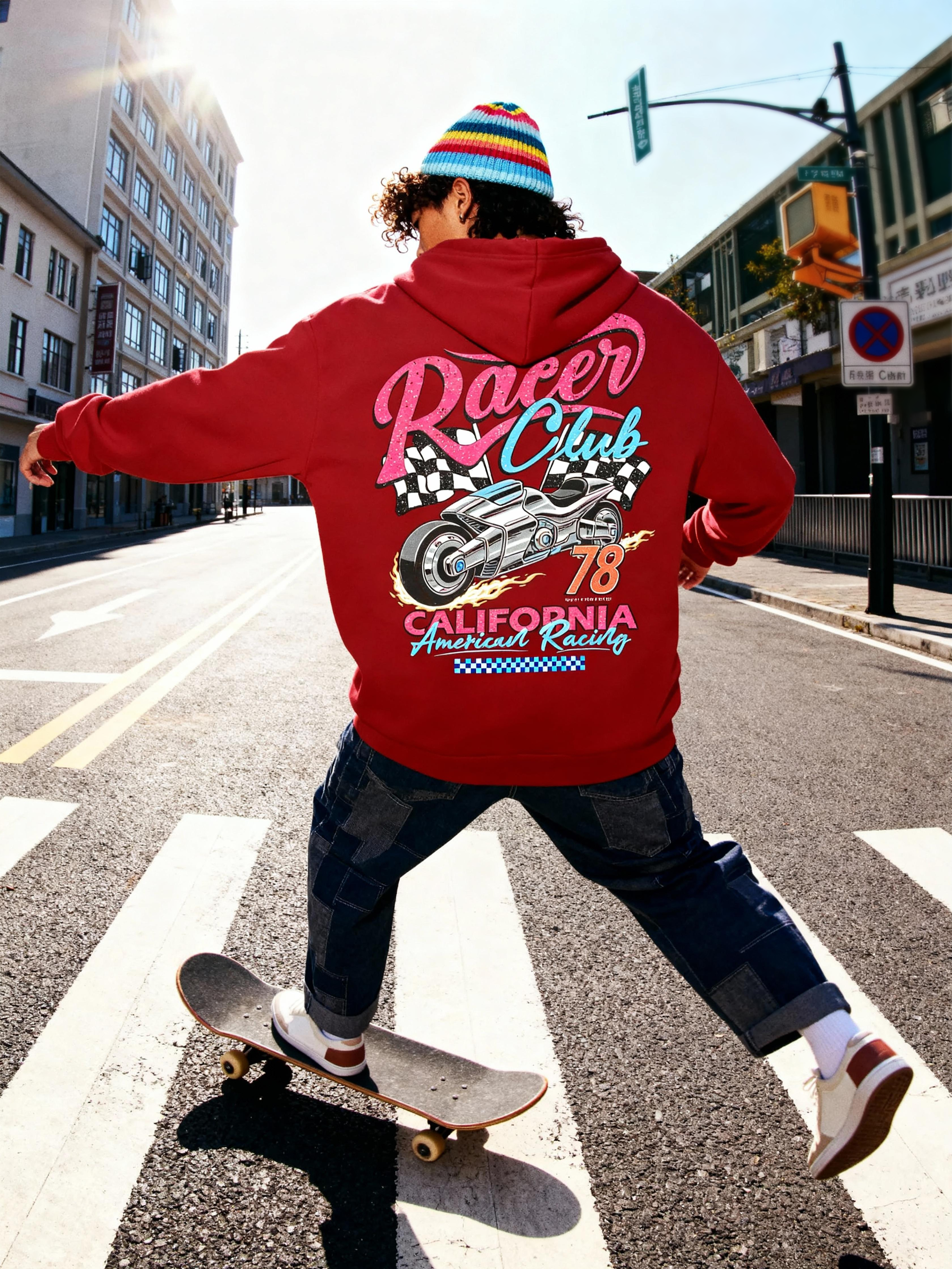Racer Club Graphic Street Hoodie