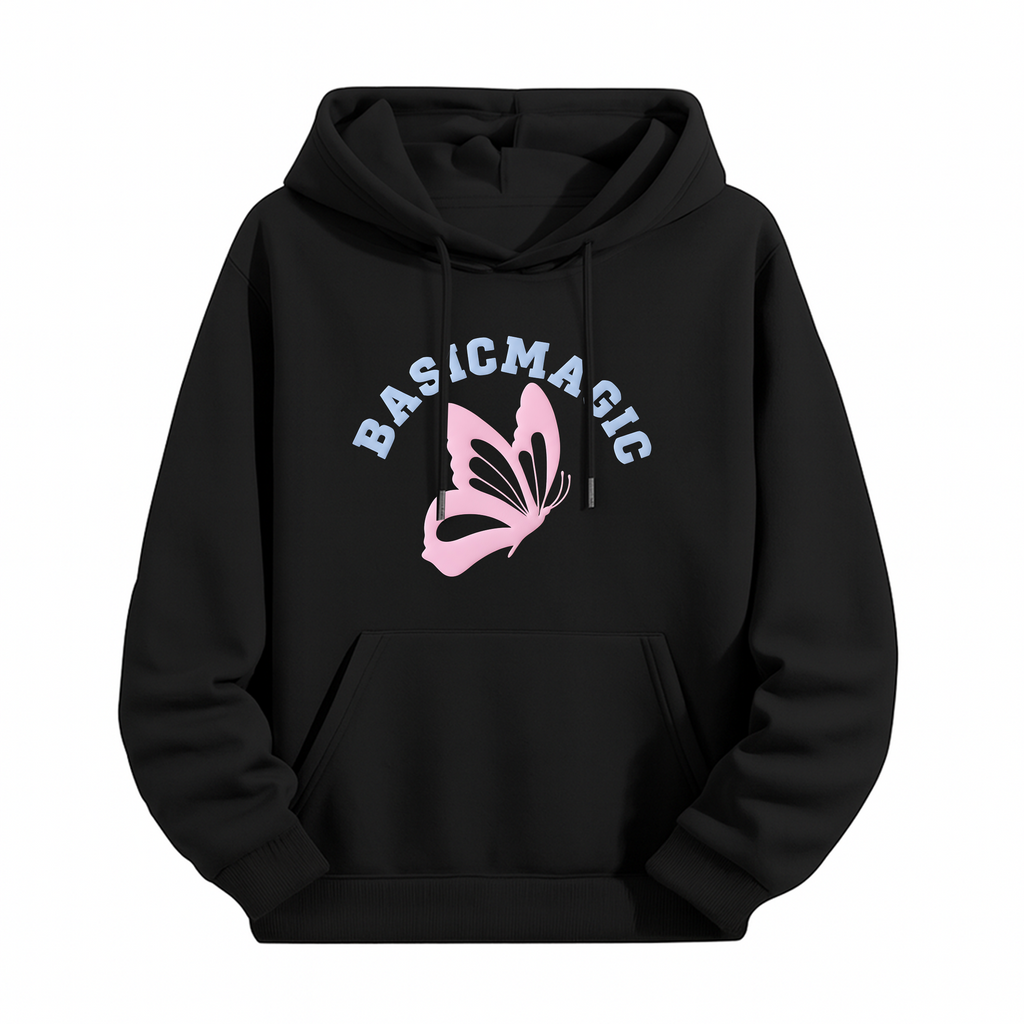 Pink Butterfly Sweet-Edgy Hoodie