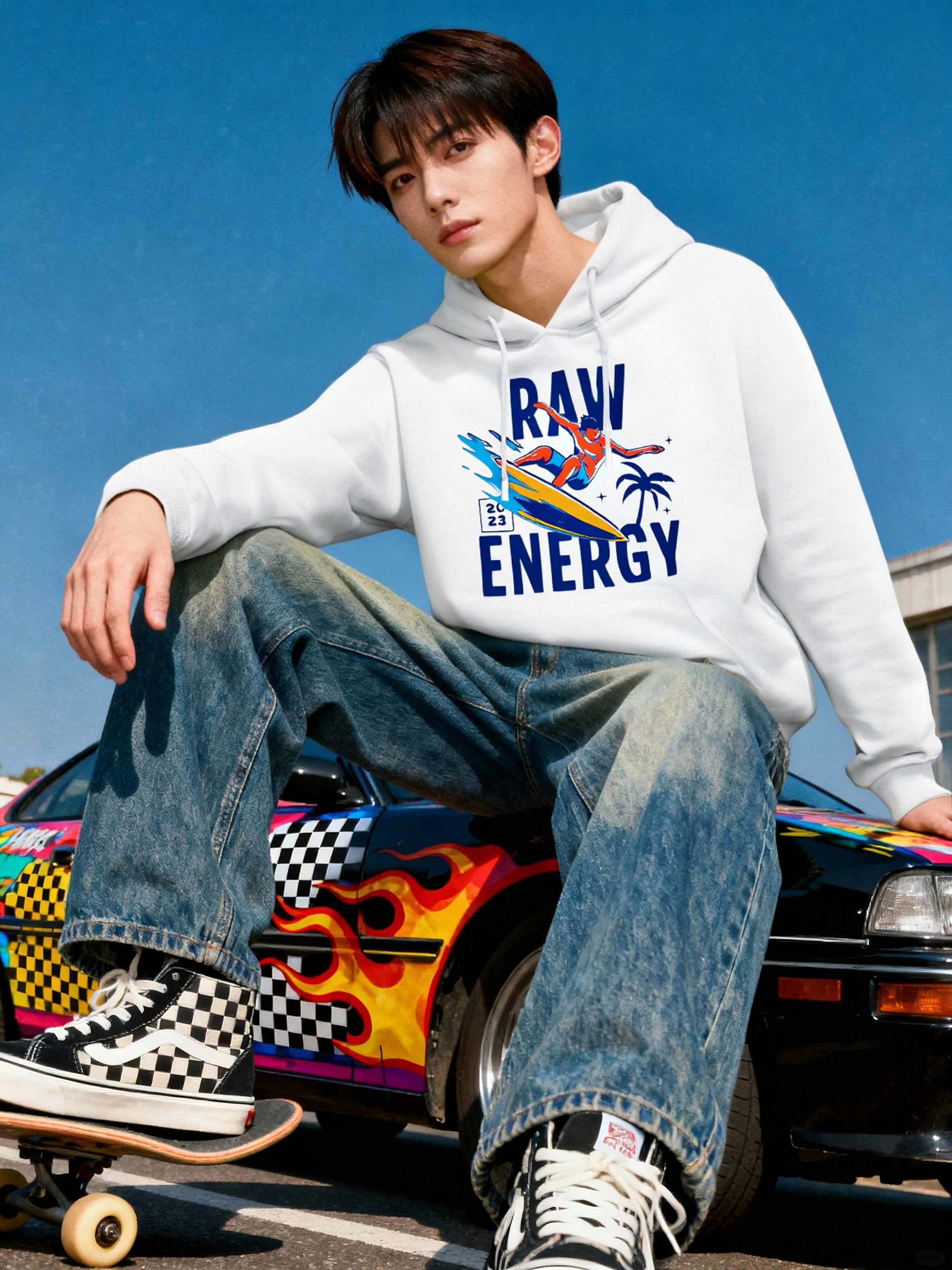 Surf “Raw Energy” Graphic Hoodie