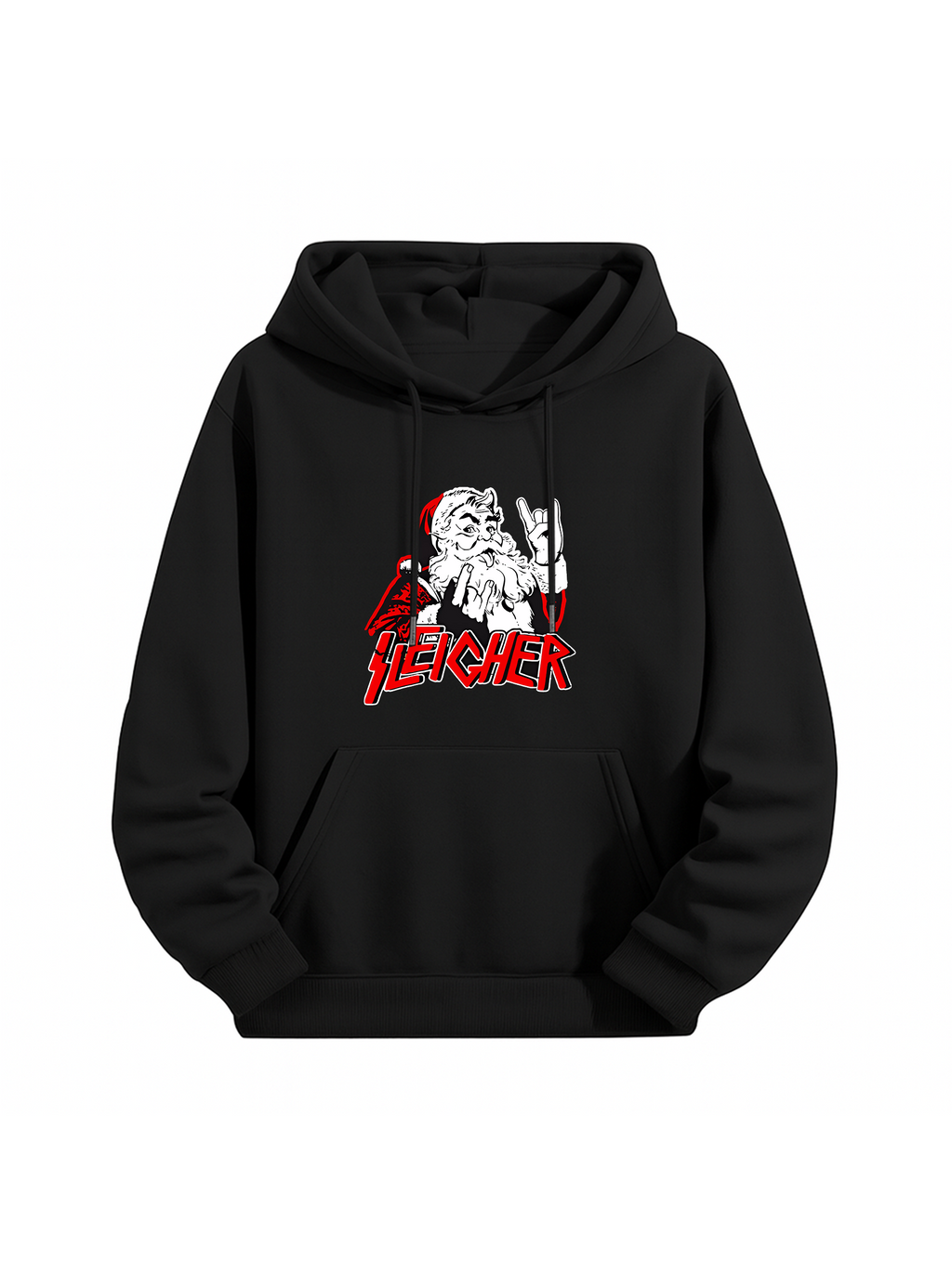 "Rock Santa Sleigher" Punk Style Christmas Hoodie