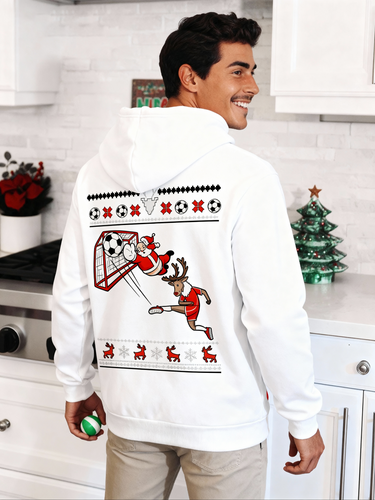 Soccer Santa Reindeer Christmas Hoodie