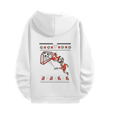 Soccer Santa Reindeer Christmas Hoodie
