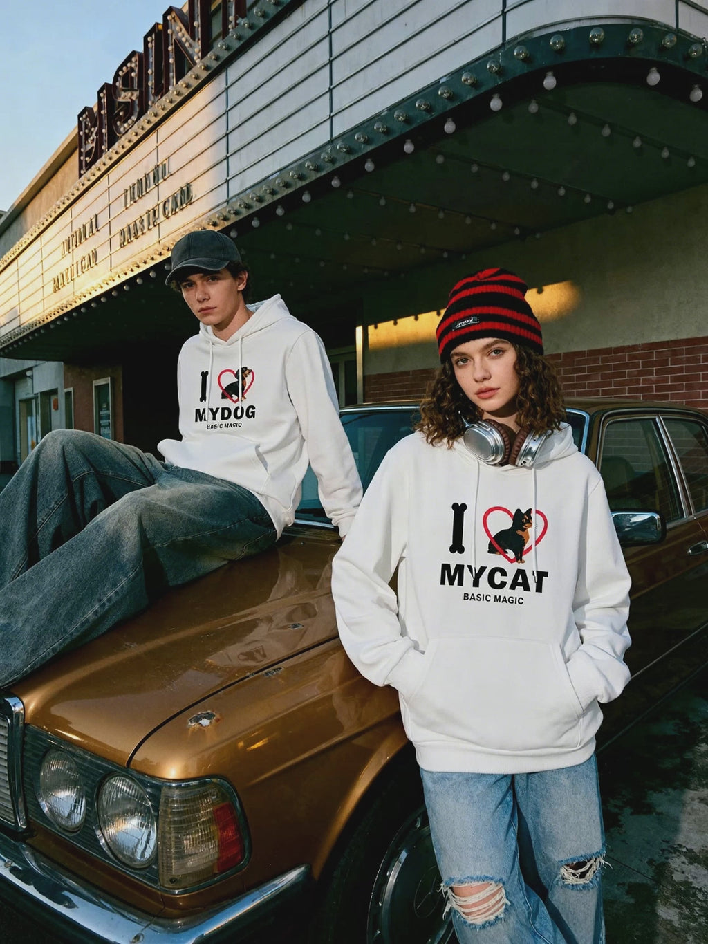 Casual Pet Love Couple Hoodies