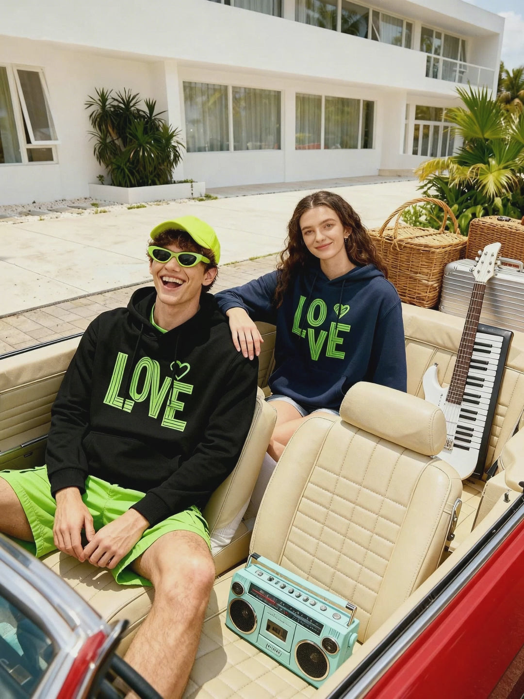 Vibe Love Couples Hoodie