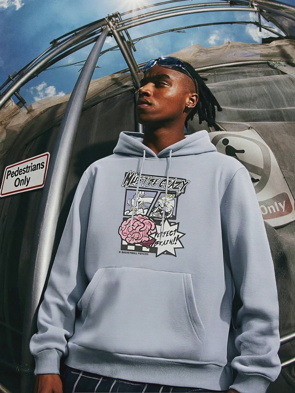 Comic Cyber Brain Urban Hoodie